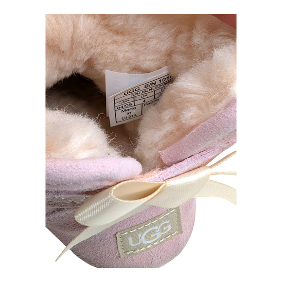 UGG Baby Girl Jesse Bow II Pink Boots with a Bow Size 4/5 12-18 months Shoes - Picture 7 of 9